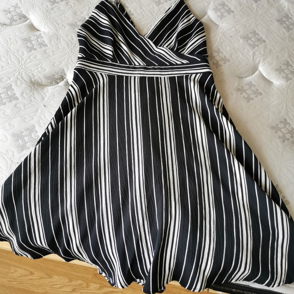 Striped cocktail dress